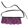 SUBBLIME - CORSET THING AND BLINDFOLD BLACK AND PURPLE L/XL